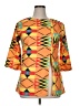 Unbranded 100% Polyester Orange 3/4 Sleeve Blouse Size XL - photo 1