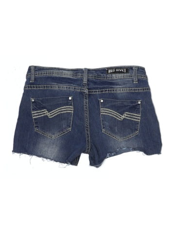 Red Rivet Denim Shorts (view 2)