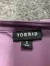Torrid 100% Polyester Solid Purple Short Sleeve Blouse Size 3X Plus (3) - photo 7