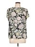 Ann Taylor LOFT 100% Polyester Floral Gray Short Sleeve Blouse Size L - photo 1