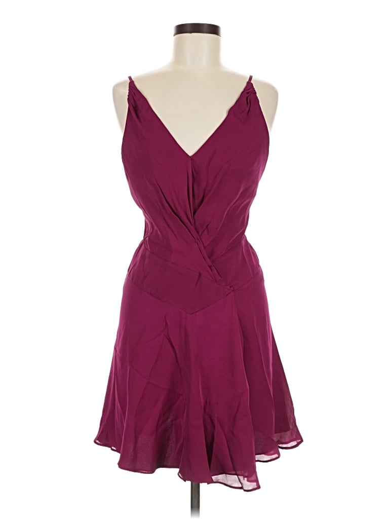 Pre-owned Haute Hippie Cocktail Dress In Burgundy