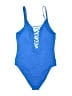 YMI Solid Blue One Piece Swimsuit Size 1X - photo 2