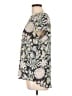 Ann Taylor LOFT 100% Polyester Floral Gray Short Sleeve Blouse Size L - photo 5