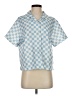 Cider Checkered-gingham Blue Short Sleeve Button-Down Shirt Size S - photo 1