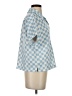 Cider Checkered-gingham Blue Short Sleeve Button-Down Shirt Size S - photo 4