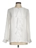H&M 100% Polyester Ivory Long Sleeve Blouse Size 8 - photo 1