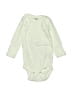 Gerber 100% Cotton Solid Ivory Long Sleeve Onesie Size 0-3 mo - photo 1