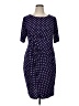 Connected Apparel Polka Dots Blue Casual Dress Size 16 - photo 1