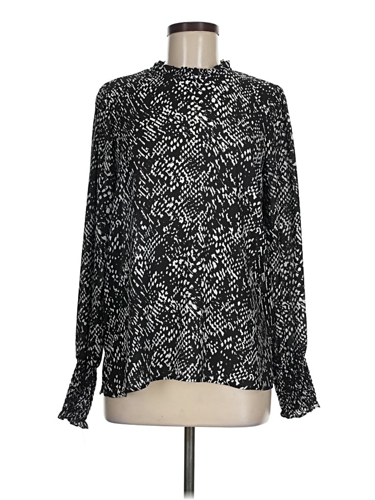 Pre-owned Maison D' Amelie Long Sleeve Turtleneck In Black