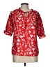 MELLODAY 100% Polyester Red 3/4 Sleeve Blouse Size L - photo 1