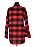 Ci Sono Plaid Red Long Sleeve Button-Down Shirt Size M - photo 2