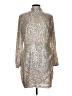 Nine West Metallic Silver Cocktail Dress Size L - photo 1