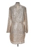 Nine West Metallic Silver Cocktail Dress Size L - photo 2