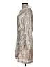 Nine West Metallic Silver Cocktail Dress Size L - photo 5