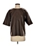 LE BOP 100% Polyurethane Brown Short Sleeve Top Size S - photo 1