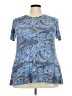 Popyoung Paisley Blue Short Sleeve T-Shirt Size 2X - photo 1