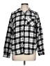 Just Polly Plaid Gray Long Sleeve Blouse Size L - photo 1