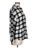 Just Polly Plaid Gray Long Sleeve Blouse Size L - photo 4