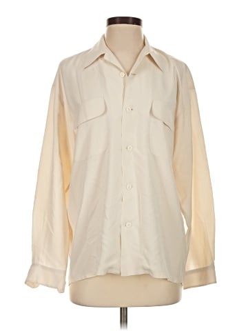 Equipment Long Sleeve Silk Top (view 1)