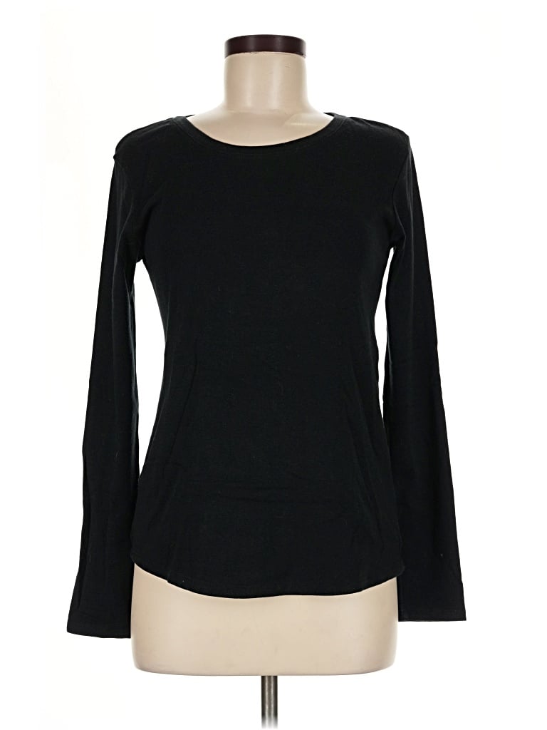 Pre-owned Eddie Bauer Long Sleeve T-shirt In Black