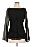 Sandra Darren 100% Polyester Black Long Sleeve Blouse Size 12 - photo 1