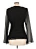 Sandra Darren 100% Polyester Black Long Sleeve Blouse Size 12 - photo 2