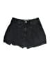 Zara 100% Cotton Solid Black Skort Size 13 - 14 - photo 1