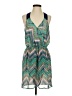 Adelyn Rae 100% Polyester Chevron-herringbone Green Casual Dress Size S - photo 1