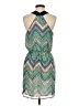 Adelyn Rae 100% Polyester Chevron-herringbone Green Casual Dress Size S - photo 2