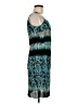 Essentials 100% Polyester Tie-dye Teal Cocktail Dress Size 6 - photo 4