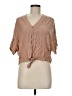 Sim & Sam 100% Rayon Tan Short Sleeve Blouse Size M - photo 1