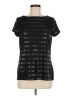 Talbots Metallic Black Short Sleeve Top Size M - photo 1