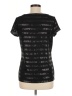 Talbots Metallic Black Short Sleeve Top Size M - photo 2