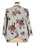 Green Envelope Floral Gray Pullover Sweater Size 2X - photo 2