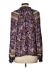 Current Air 100% Polyester Paisley Purple Long Sleeve Blouse Size L - photo 2