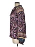 Current Air 100% Polyester Paisley Purple Long Sleeve Blouse Size L - photo 5