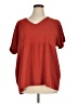 Perfectly Priscilla Red Short Sleeve Top Size 1X - photo 1