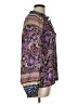 Current Air 100% Polyester Paisley Purple Long Sleeve Blouse Size L - photo 4