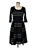 Robbie Bee Stripes Black Casual Dress Size 8 - photo 1