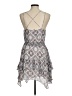 Aqua 100% Rayon Paisley Gray Cocktail Dress Size M - photo 2
