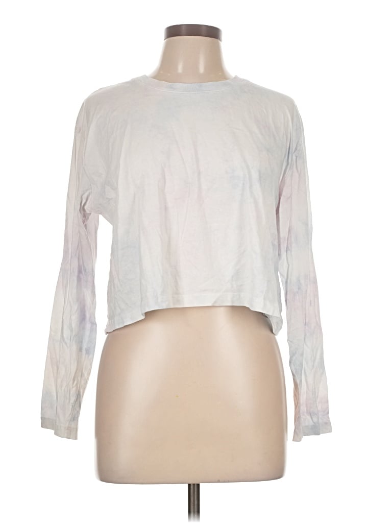Pre-owned French Connection Long Sleeve T-shirt In Silver