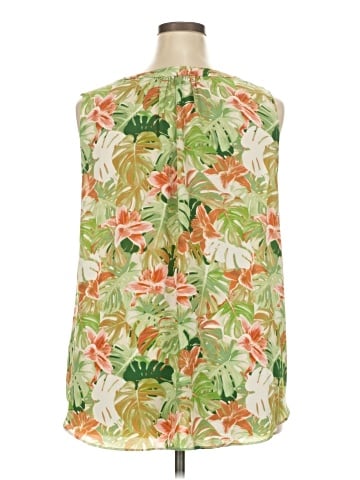 Rose + Olive Sleeveless Blouse (view 2)
