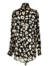 Zara 100% Polyester Animal Print Gold Long Sleeve Blouse Size S - photo 2