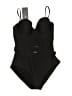 Stylest Solid Black One Piece Swimsuit Size L - photo 1
