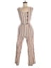 Indigo Rein Stripes Tan Jumpsuit Size M - photo 1