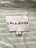 Lola River Stripes Green Short Sleeve Blouse Size M - photo 7