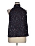 Ann Taylor 100% Polyester Graphic Blue Black Sleeveless Blouse Size XL - photo 1