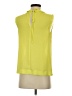 J.Crew 100% Polyester Yellow Sleeveless Blouse Size 4 - photo 2