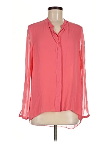 Elie Tahari Long Sleeve Silk Top (view 1)