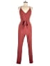 Mind Code Solid Burgundy Jumpsuit Size M - photo 1